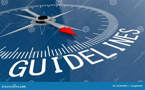 Blue Compass With Guidelines Word Stock Illustration Illustration Of