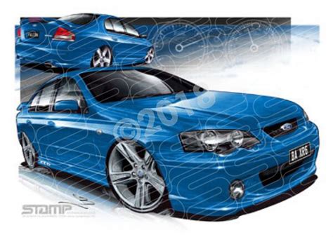 ford xr ba xr ba xr turbo blueprint  framed print ftb