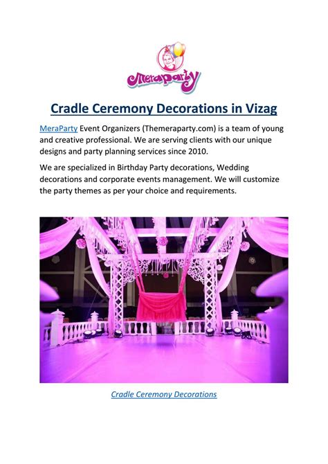 Best Cradle Ceremony Decorations Cradle Themes Vizag Mera