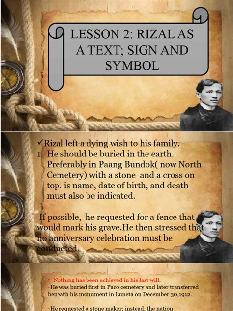 Lesson 2 Rizal As A Text Pdf Symbols