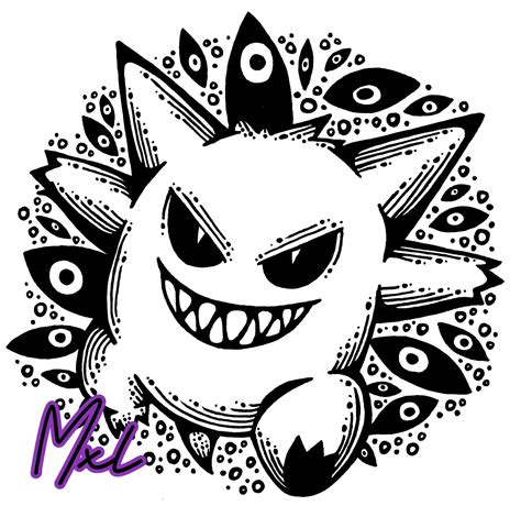 Pokemon Gengar Tribal Tattoos