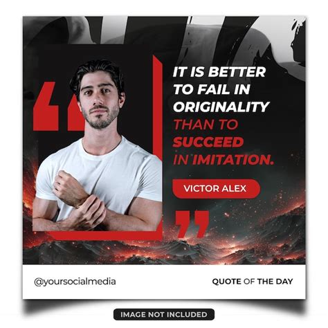 Premium Psd Successfull Quotes Social Media Template