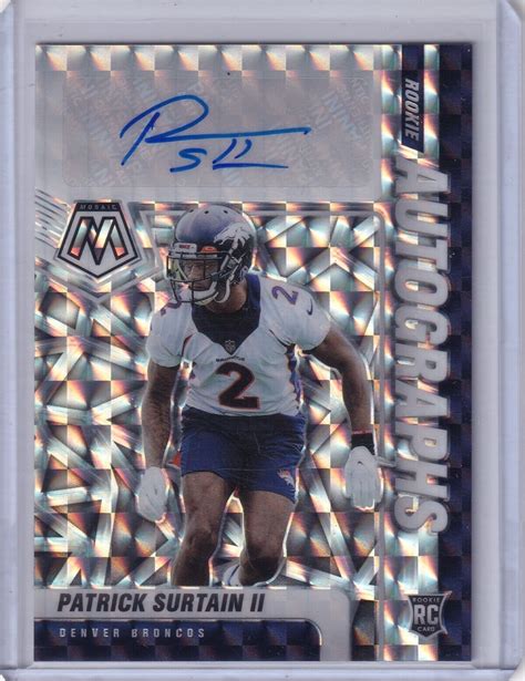 Patrick Surtain II 2021 Panini Mosaic Silver Prizm Rc Auto EBay