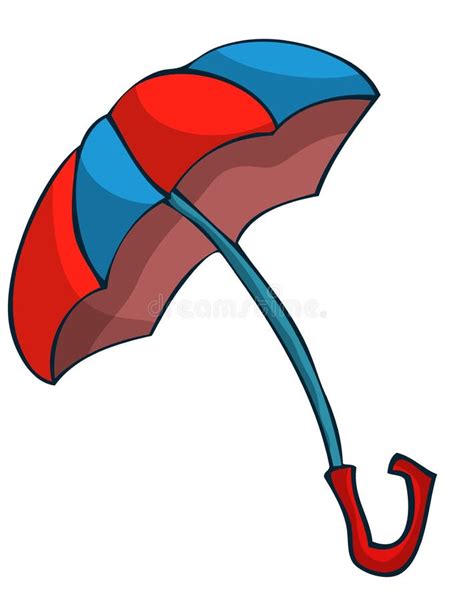 Red And Blue Umbrella Stock Vector Illustration Of Beautiful 60049463