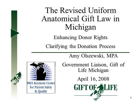 The Revised Uniform Anatomical Gift Law In Michigan Enhancing Donor