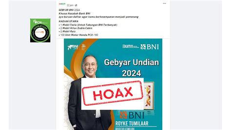 Deretan Modus Penipuan Lewat Hoaks Pembagian Hadiah Yang Mencatut BNI