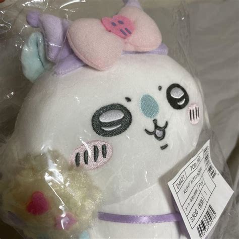 Unused Chiikawa X Sanrio Characters Plush Toy Momonga Kuromi Ebay