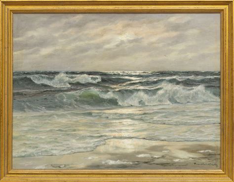 Sold Price Patrick Von Kalckreuth German 1892 1970 Oil Painting H 23 25 W 31 Sea November