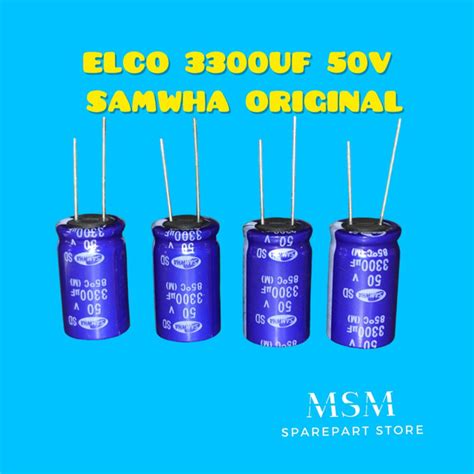 Jual ELCO 3300UF 50V SAMWHA ORIGINAL Shopee Indonesia