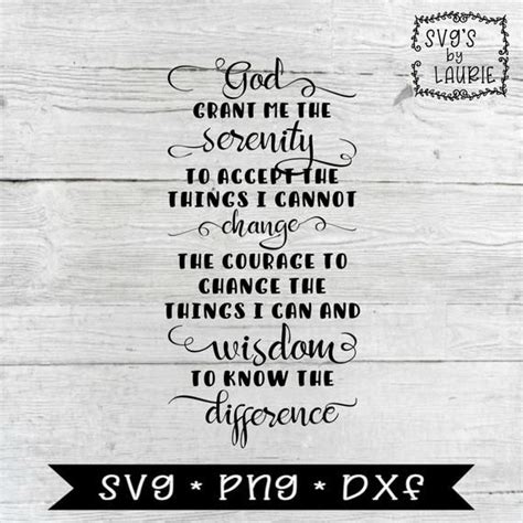 God Grant Me Serenity SVG Serenity Prayer SVG Faith SVG Inspirational