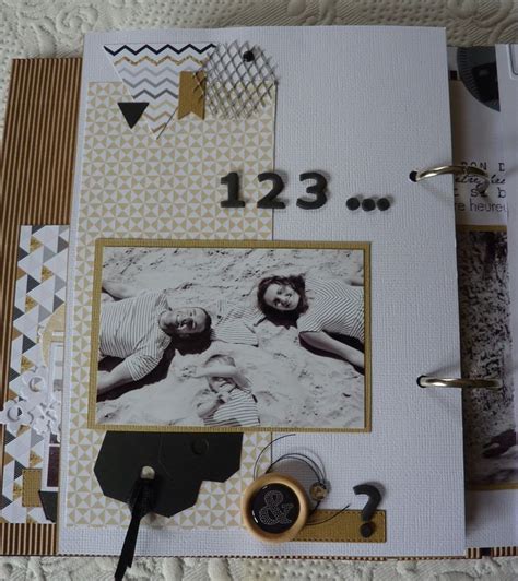 Tout Chic En Kraft Noir And Blanc Et …métal Mini Albums Scrap Mini