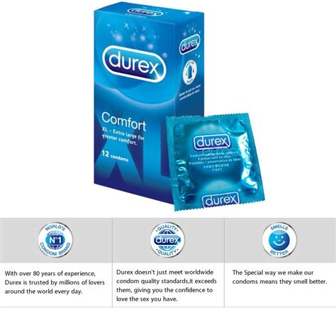 100 DUREX COMFORT XL Condoms Extra Large Fit Discreet Pack Fast Free