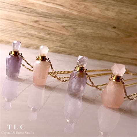 水晶精油瓶項鍊 水晶香水瓶項鍊 愛心 胎毛瓶 Crystal Perfume Bottle Necklace 蝦皮購物