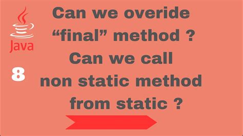 Static To Non Static Context And Final Override In Java YouTube