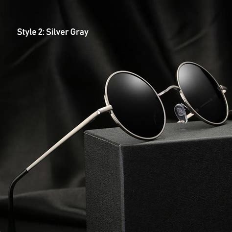 Retro Classic Vintage Round Polarized Sunglasses Men Brand Designer Sun Glasses Women Metal