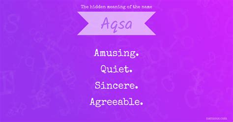 hidden meaning    aqsa namious