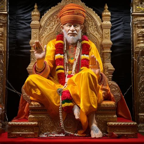 Premium Ai Image Illustration Of Sri Shirdi Sai Baba Murty Darshan