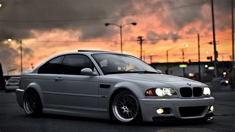 HD wallpaper: BMW E46, Photoshopped, Sunset, Road, Driving, Car ...