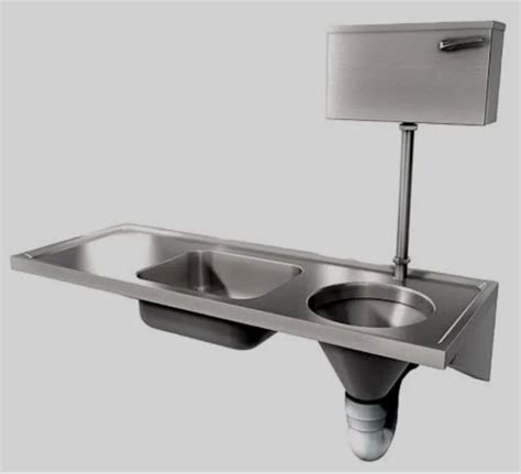 Single Station Silver Surgical Scrub Sink Station Size 12x32 Inches