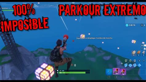 Fortnite Modo Creativo Mapa 100 Imposible De Parkour Youtube