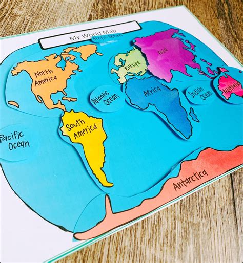 Continent and Oceans Matching Game, Map of the World Game - Etsy