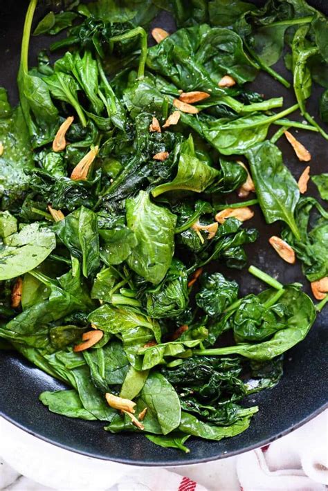 Sauteéd Spinach with Garlic Healthy Side Dish Recipe foodiecrush