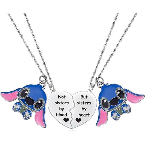 Best Friend Stitch Colar Amizade Correspond Ncia Colar Cora O Para