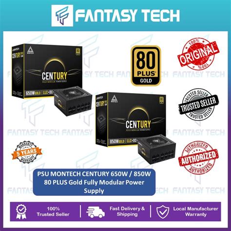 PSU MONTECH CENTURY 650W 850W 80 PLUS Gold Fully Modular Power Supply