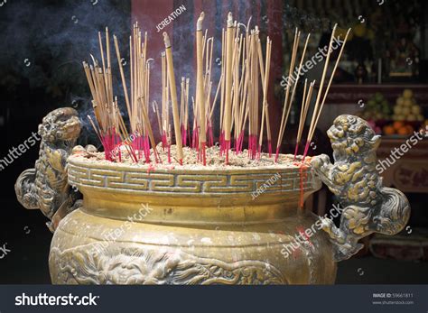 Burning Incense Sticks Buddhist Temple Stock Photo Shutterstock