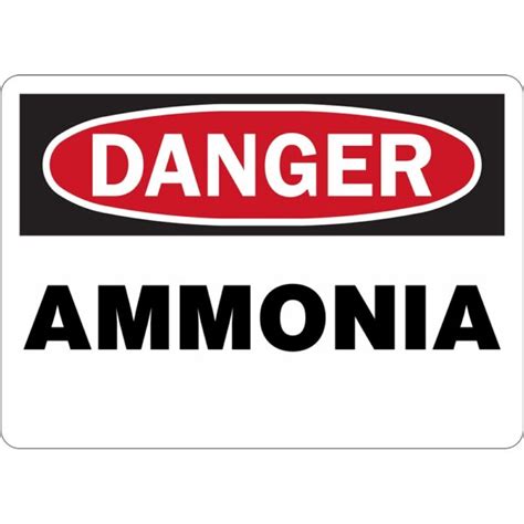 Ammonia Durable Safety Signs