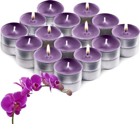 Purple Scented Tealight Candles Pack Of 30 Scented Tea