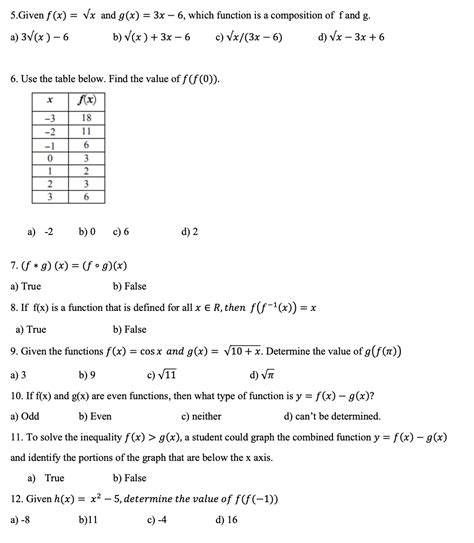 Solved 5 Given F X X And G X 3x−6 Which Function Is A