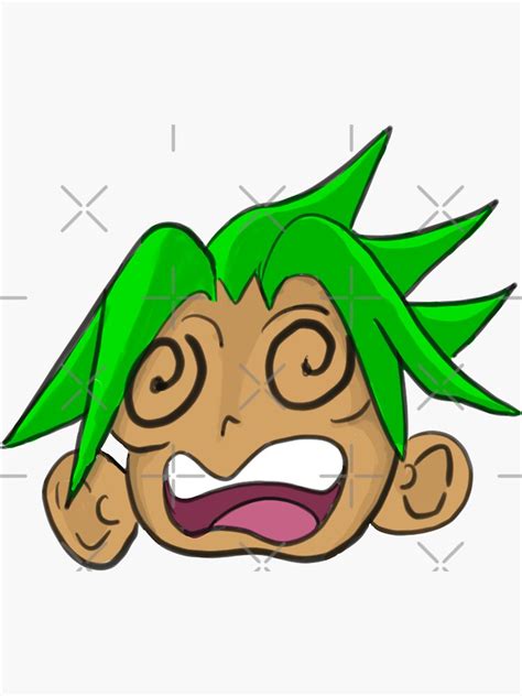 Anime Dizzy Face Sticker For Sale By Marcusmaximum Redbubble