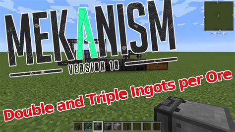 Minecraft Mekanism Tutorial Ore Processing Tier One And Two Double And