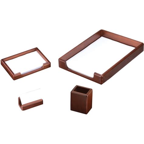 Набор настольный Delucci 4 предмета, темно-коричневый ореx — купить в ...