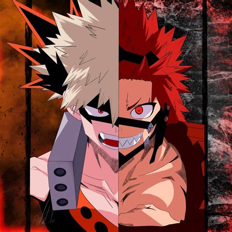 Bakugo and Kirishima by NeverEndingSilver on DeviantArt