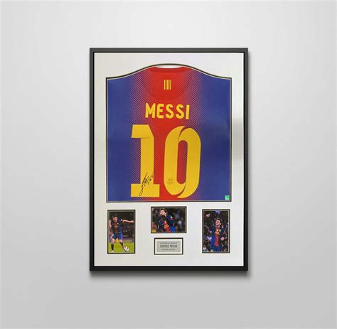 Authentically Signed Lionel Messi Barcelona Framed Shirt Mounts And Frames Bespoke