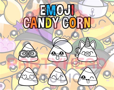 Emoji Emotion Faces Candy Corn by KEITHART85