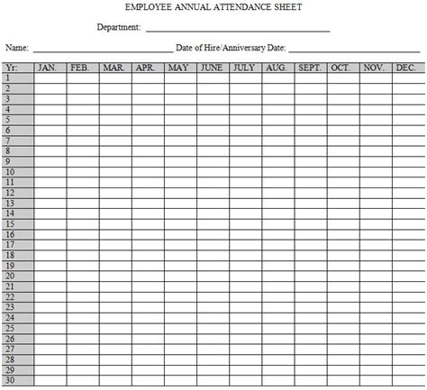 Printable Employee Attendance Report Templates (Excel / Word) - Excel TMP