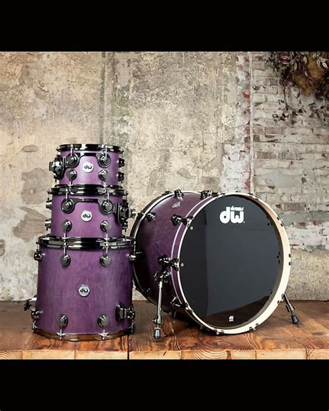 DW Collector S Series VLT 333 4 Piece Drum Set Lavender Reverb