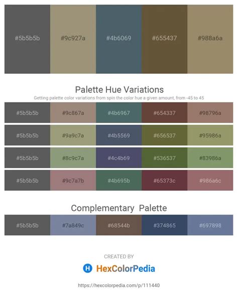 Pantone 405 C Hex Color Conversion Color Schemes Color Shades