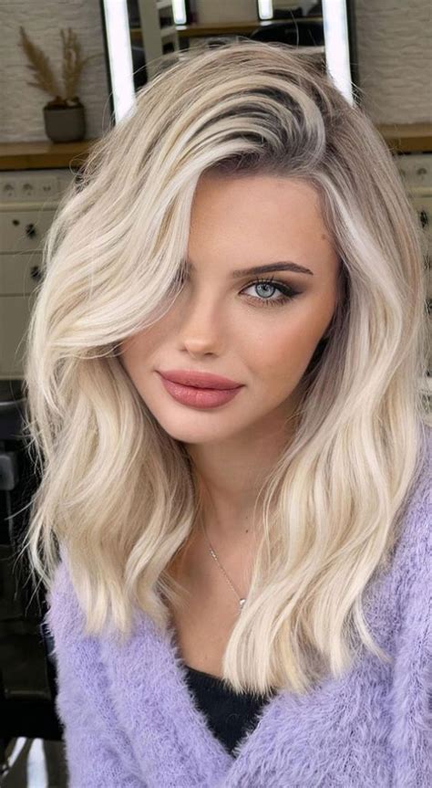 Ways To Wear Spring S Best Hair Colours Icy Blonde Medium Length
