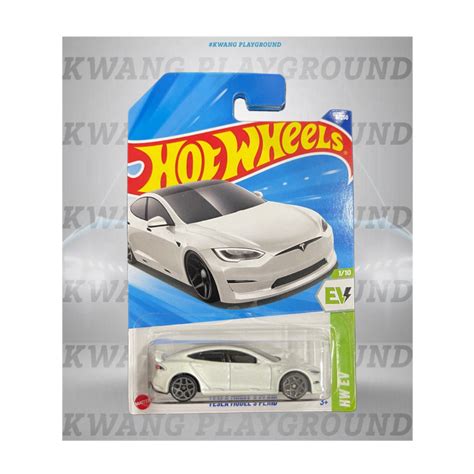 Xe M H Nh Hot Wheels Basic Telsa Model S Plaid Tr Ng Case E Shopee Vi T Nam