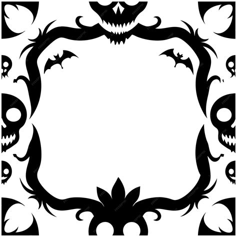 Premium Vector Vintagestyle Creepy Halloween Frame Vector Illustration