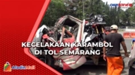 Hilang Kendali Truk Tabrak Kendaraan Di Tol Jatingaleh Krapyak