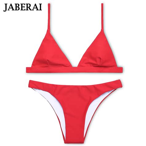 Jaberai Brazilian Bikini Set Solid Swimwear Push Up Micro Bikinis