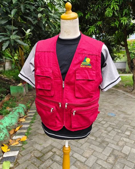 Rompi Canvas Utility Safety Tactical Vest Fesyen Pria Pakaian Baju