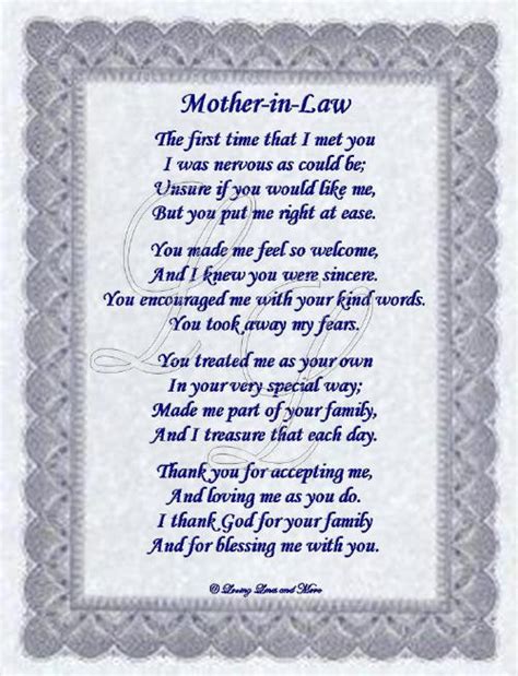 Mother In Law Poem