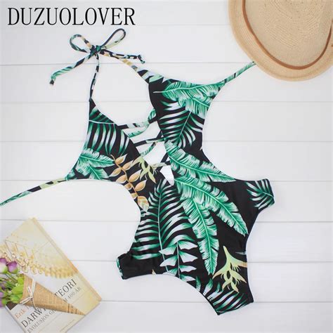 Traje De Baño De Una Pieza Duzuolover Traje De Baño Con Corte Sexy Para Mujer Traje De Baño