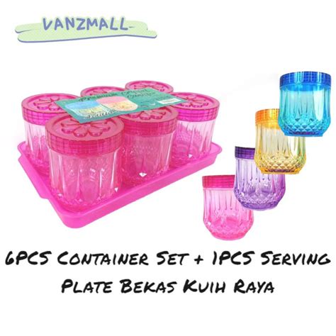 Vanz Sparkling Canister Set Premium Cookies Canister Bekas Kuih Raya